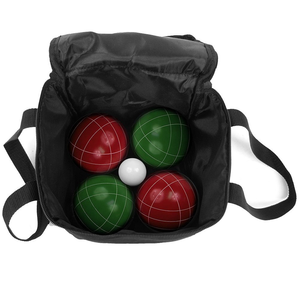 TMGRegulation Size Bocce Ball 10 Peice Set - Includes 8 Balls, 1 Pallino and Carrying Bag!