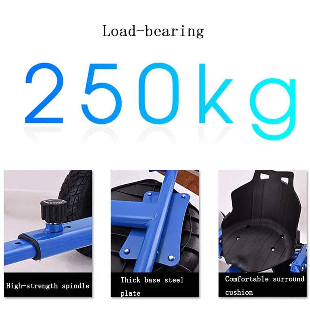 Siège Hoverboard Siège Hoverkart réglable pour Scooters électriques Auto-équilibrés Support de Karting, avec Coussin en Caoutchouc, poignée en éponge, réglable pour s'adapter à 6,5