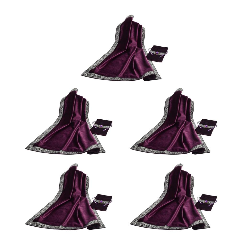 Classic Tarot Card Bag Table Cloth Tablecloth Divination Velvet Purple x5-image-47