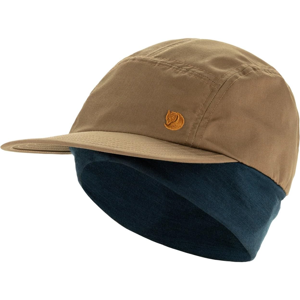 Fjällräven Unisex Brown And Navy Blue Bergtagen Mountain Baseball Cap, Wood Brown/Dark Navy, S/M, Wood Brown/Dark Navy, S/M
