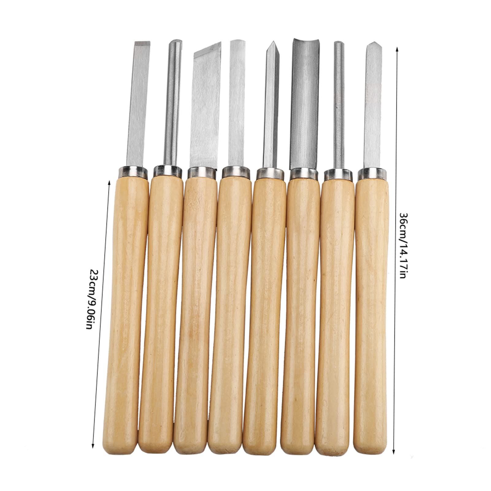 Tornio in legno Set tornitura, 8pz Tornio a scalpello Set tornitura Utensili per legno Sgorbio inclinazione Partimento