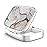 Pill Box 2 Compartment Small Pill Case,Portable for Pocket or Purse Pill Organizer Pill Container Holder to Hold Vitamins, Medication, Fish Oil and Supplements(Gray Marbling Gold)