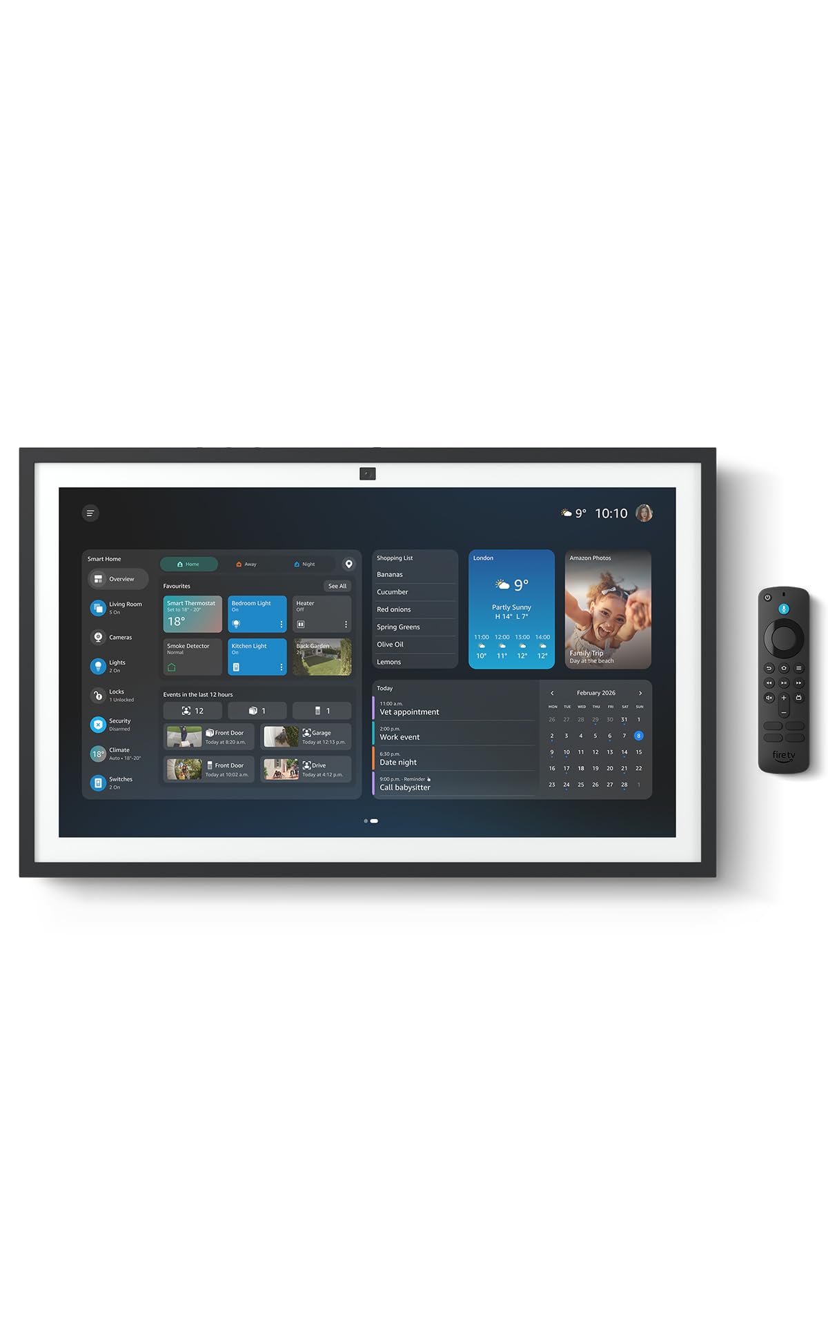 Amazon Echo Show 21 Smart Display With Fire Tv & Alexa Voice Remote, Black,White