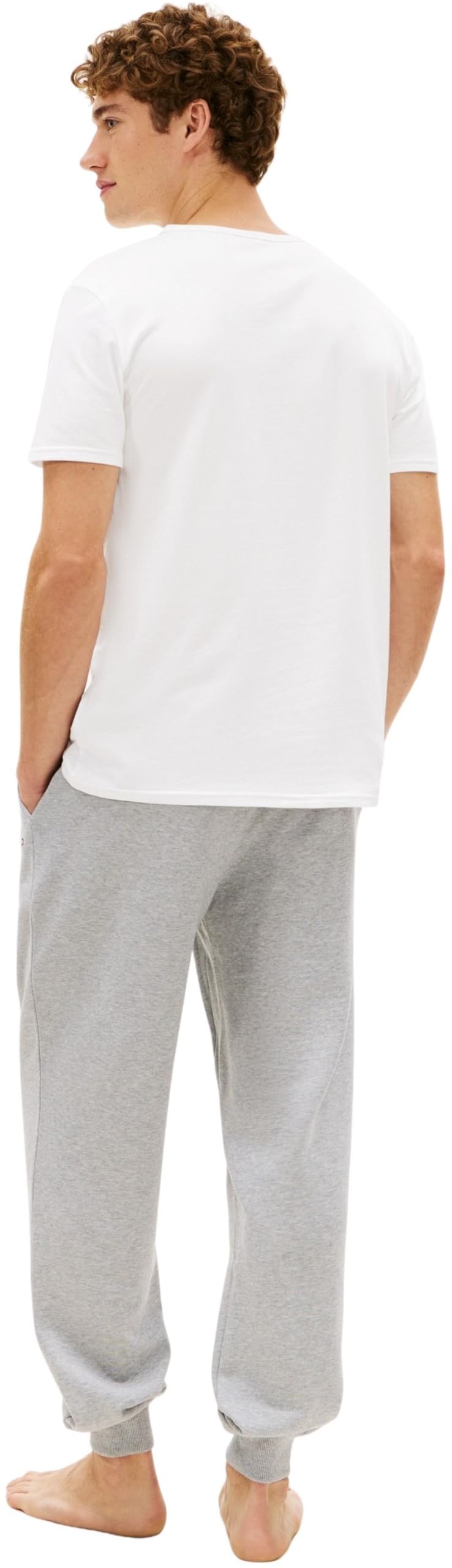Tommy Hilfiger Uomo T-Shirt Maniche Corte Confezione da 3 Stretch Scollo a V