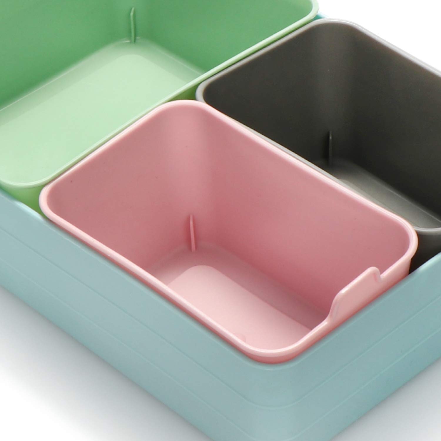 com-four® 48-teiliges Set Aufbewahrungsboxen, Schrank-Organizer