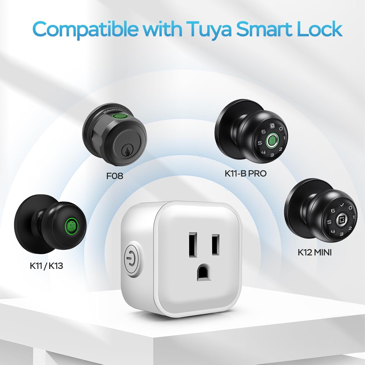 GeekTale G3 Gateway for Smart Lock, WiFi Hub for Remote Control & Voice Control, Compatible with Alexa and Google Assistant