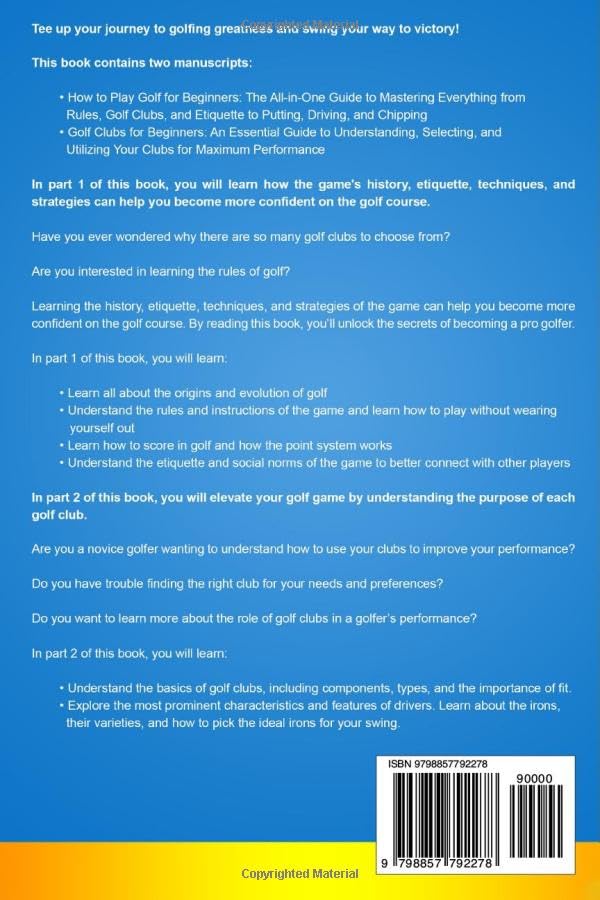 Vista 2 de Golf for Beginners The A-Z Guide to Golfing Success, Equipping New Players With Rules, Clubs, Etiquette, and Proven Techniques for Mastering