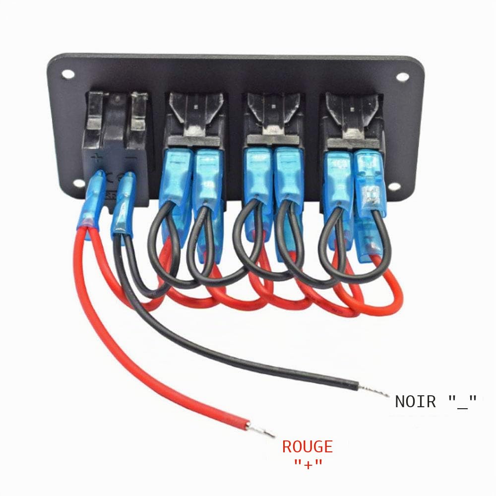 Panneau d'interrupteur à bascule Riloer, interrupteur de panneau de commande à 4 positions, interrupteur à bascule étanche, chargeur double USB 5V 4,8A