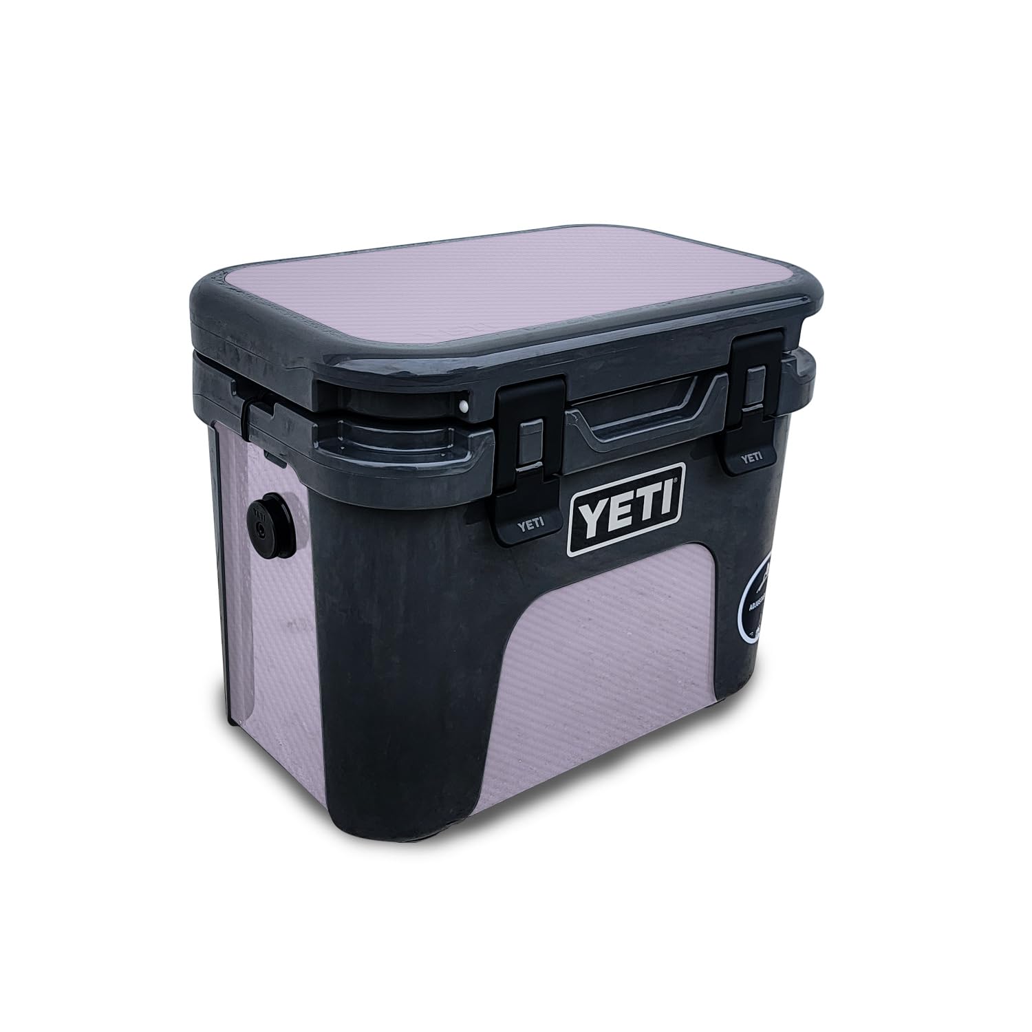 Carbon Fiber Skin Compatible with Yeti Roadie 15 Hard Cooler - Solid Lilac - Premium 3M Vinyl Protective Wrap Decal Cover - Easy to Apply | Crafted in The USA by MightySkins