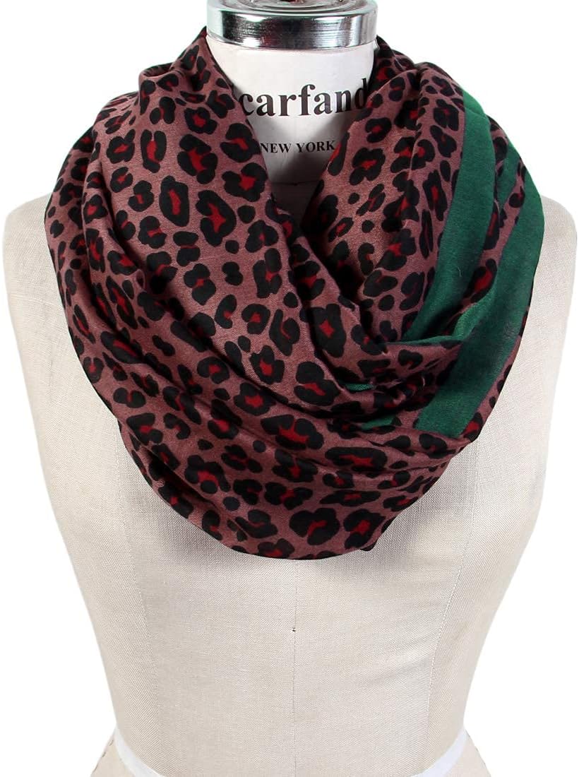 Classic Leopard Print Infinity Fashion Scarves - Image 2