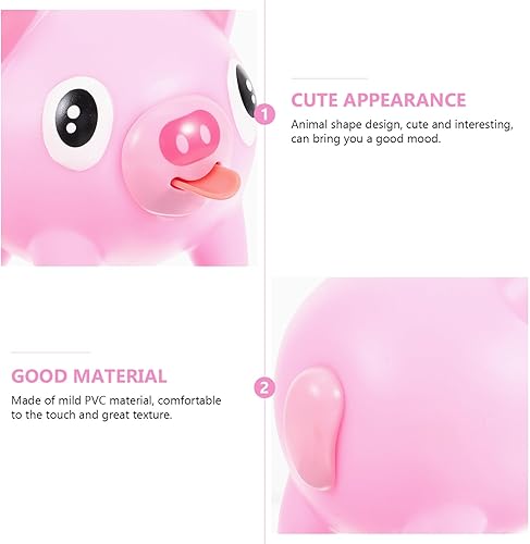 Miniatura 6 de Totority Alivio de animales para lengua, bola de goma de ventilación, estonga chirriante de muñeca para jugar, premios, escritorio, adorable sonido