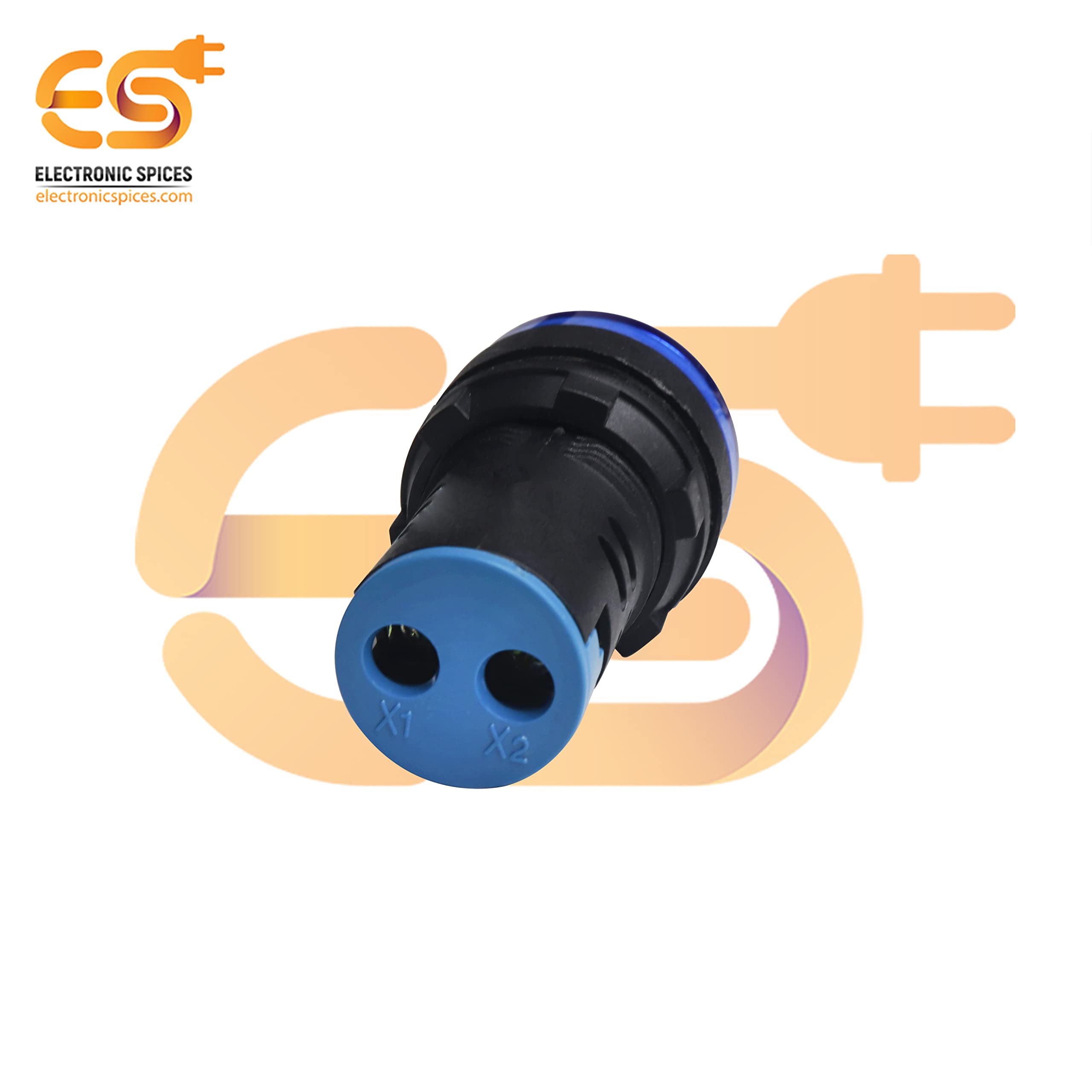 Electronic Spices 220v 20ma Ac Flush Panel Mount Led Indicator Light Blue Color - Image 3 thumbnail