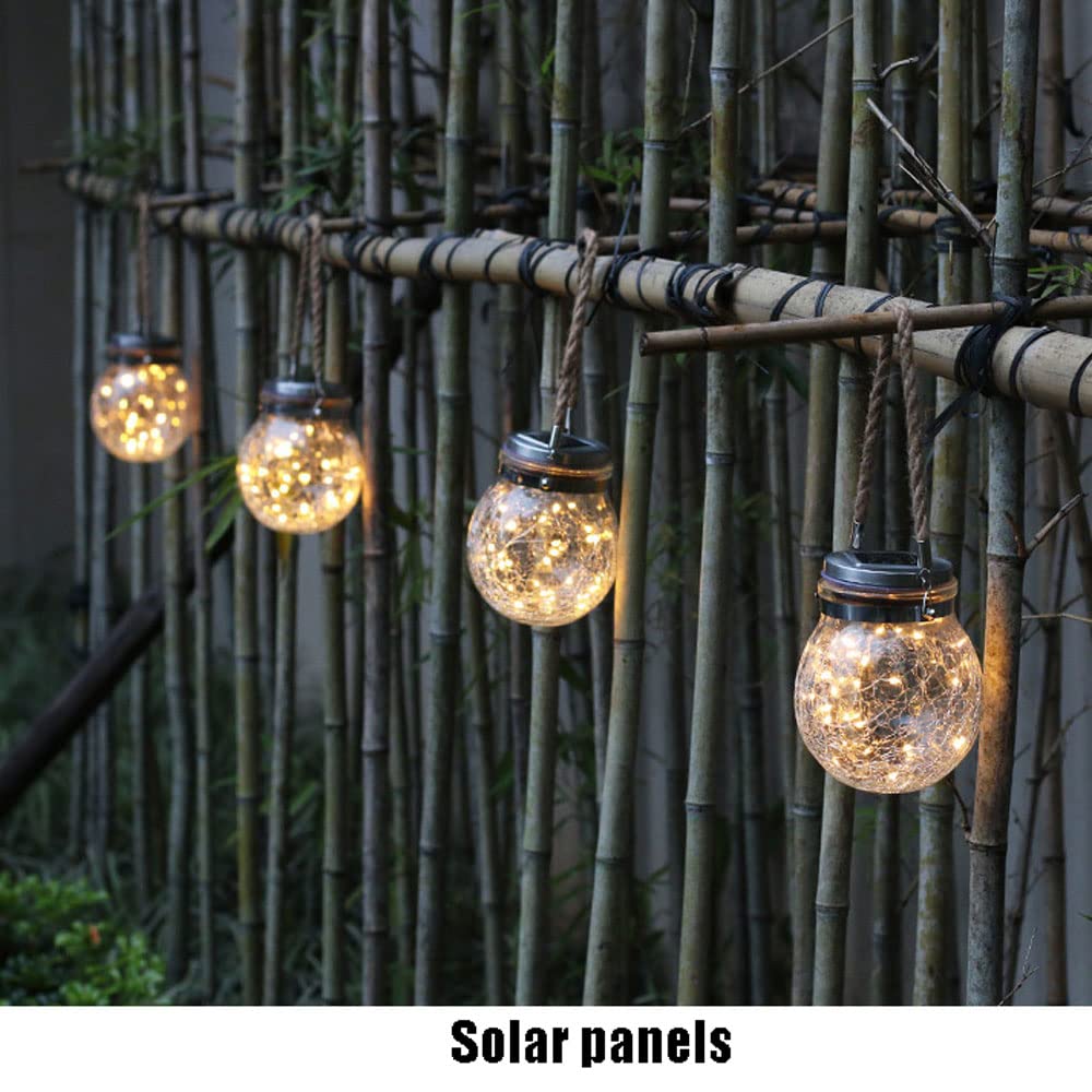 Zestaw 2 wiszących lampionów solarnych, zewnętrznych ozdób choinkowych, solarnych lamp wiszących, do ogrodu, ogrodu, na podwórko, drzewo, kinkiety ścienne
