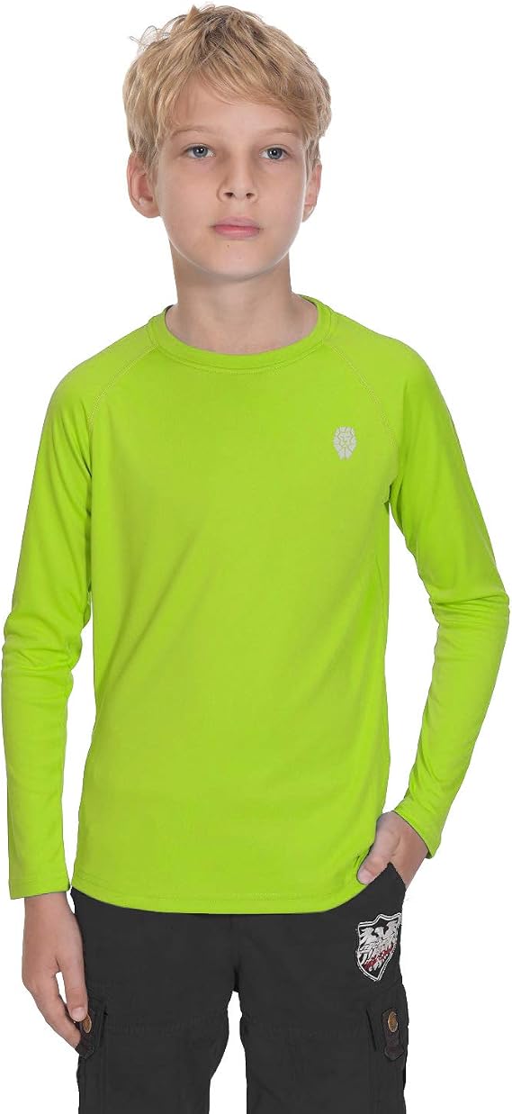 Sun Shirts for Youth Boys Rashguard - Long/Short Sleeve Lightweight Shirt SPF 50+