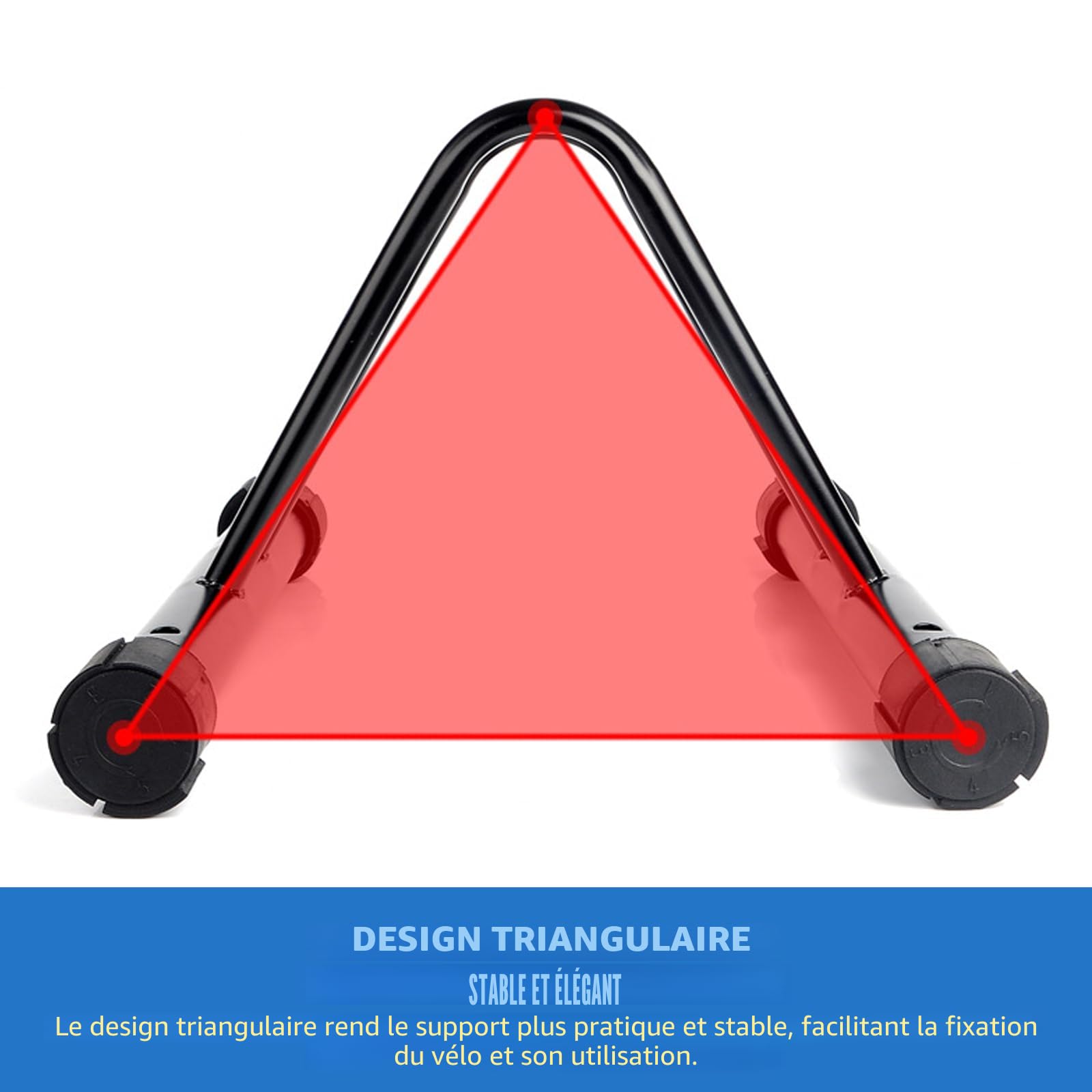 ENGWE MTB Support de vélo en métal pour extérieur, rangement de vélos, support de stationnement au sol, support de rangement pour vélo pour garage ou remise (station pour 3 vélos)