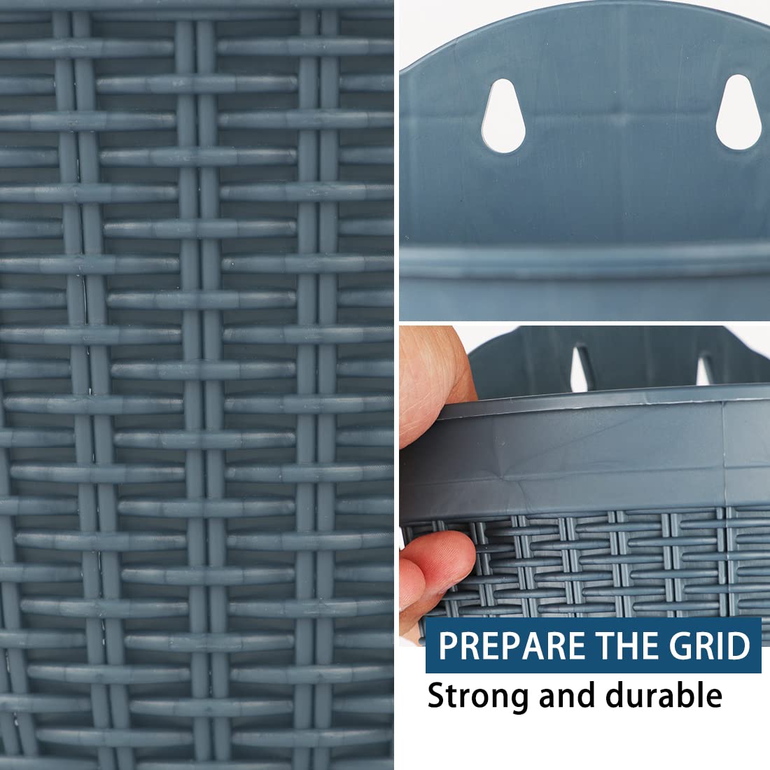 Lot De 2 Pots De Fleurs En Plastique à Suspendre Pour Jardin Cloture Terrasse Decoration Dinterieur Supports Muraux Rouge~p139405560