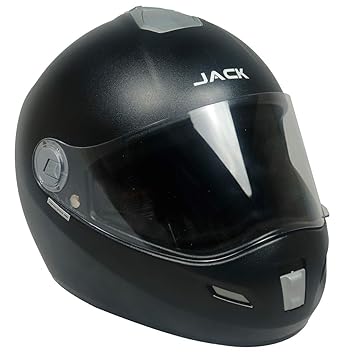 Steelbird ABS SBH-2 Jack Dashing Full Face Helmet with Plain Visor (Dashing Black, Large, 600 mm)