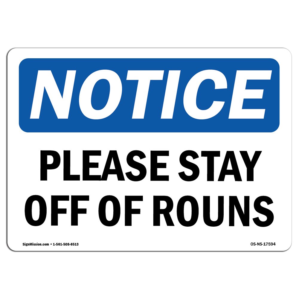 OSHA Danger Sign 'Stay Off Rocks' - 10x7 Inch Rigid Plastic, Outdoor/Indoor, Made In USA - View #5
