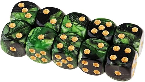 Miniatura 46 de 10PCS Polyhedral D6 Dice 16mm Acrylic Dice Game Dice for RPG MTG DND (Purple Blue)