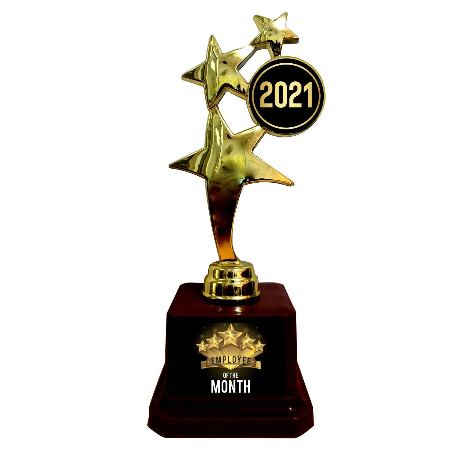 Employee of The Month Gifts Printed Award Star Trophy - Golden, Alloy-picture-22