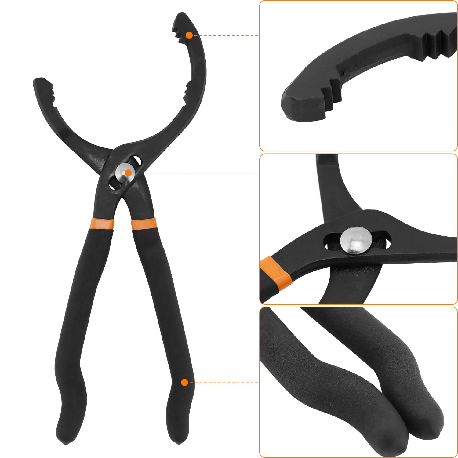 Pinza Per Filtro Olio Regolabile 30-160mm - Per Auto, Moto E Veicoli Commerciali - Foto 6