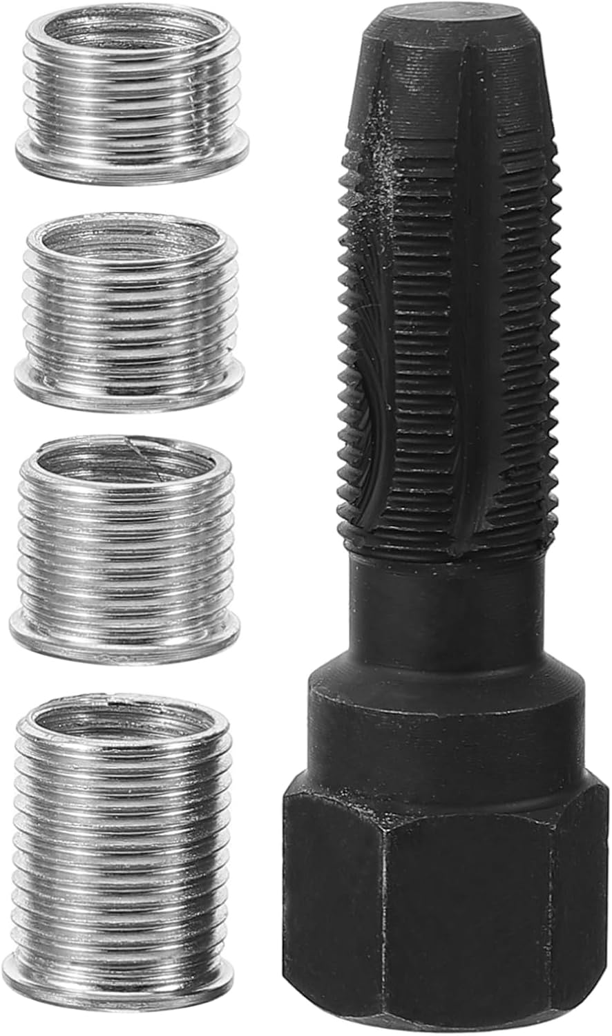 Engine Repair Tool Set 5pcs Spark Plug Thread Repair Kit Thread Tap Insert for Automotive