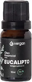 Óleo Essencial de Eucalipto Puro 10ml – Natural, Refrescante, Aromaterapia, Massagem, Difusor e Banho | Marca Vergan