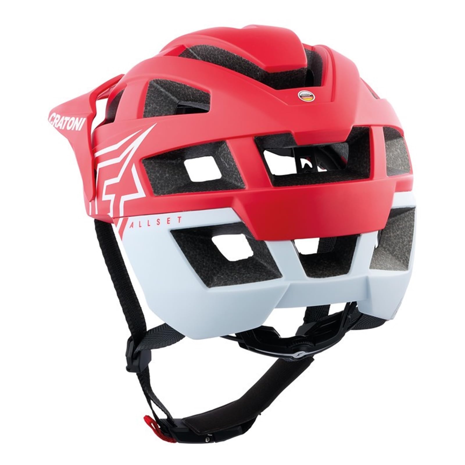 Cratoni MTB-Helm AllSet Pro rot/weiß matt