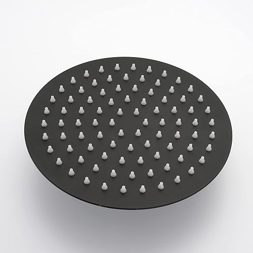 Miniatura 9 de sumerain Kit de molduras para bañera y ducha con válvula áspera, grifo de ducha negro con boquilla de bañera, cabezal de ducha de 8 pulgadas,