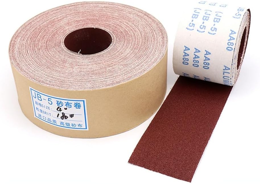 100mm Width Sandpaper Roll - 1/3/5M Emery Cloth 80 600 Grit Woodworking, Automotive, Crafts Polishing(1 Meter,120Grit)