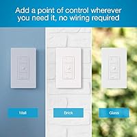 Vista 5 de Lutron Caseta Juego para montaje en pared remoto de Pico, PJ2-WALL-WH-L01, color blanco