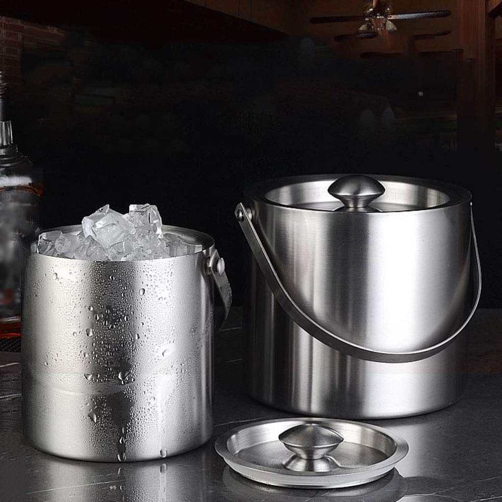 Ein Eiskübel Eiskübel mit Deckelgriff Restaurant Bankett Eis Eimer Bar Bier Cocktail Eimer Haushalt Küche Lebensmittel Speisen Werkzeug Eimer Eiskühler Sektkühler Eiswürfelbehälter ( Size : Medium )