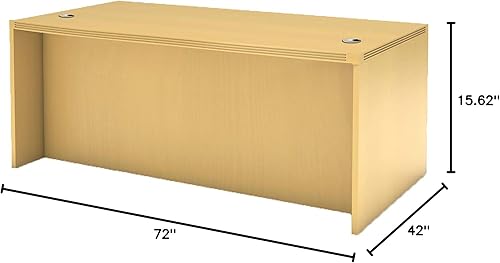 Miniatura 11 de Mayline ARD7236LGS Aberdeen - Escritorio rectangular frontal recto, 72 pulgadas de ancho x 36 pulgadas de profundidad, color gris acero Tf Laminado