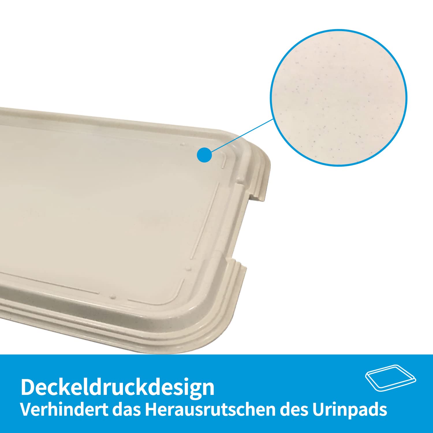 PAWISE Hundetoilette für den Innenbereich, Welpen-Trainingspads, Hundetöpfchen-Tablett, tragbares Untersetzer für Haustiere, Hundeklo für Katzen, 49 x 36 cm