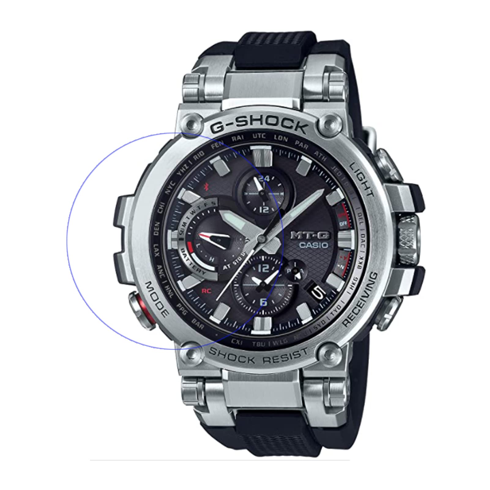 MOTONG For Casio MTG-B1000 Screen Protector - Tempered Glass Screen Protectors For Casio MTG-B1000 Watch,9 H Hardness,0.3mm Thickness,Made From Real Glass