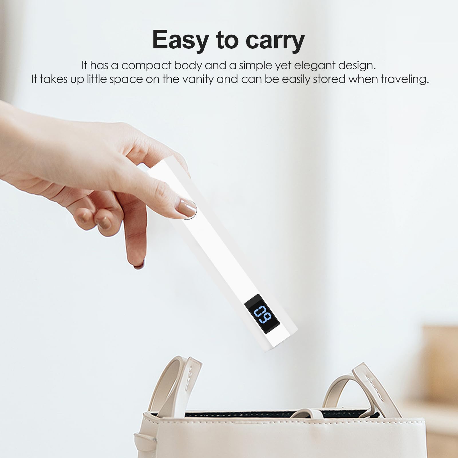 Lampada UV LED Unghie, 3 W Mini Lampada per Unghie UV LED USB Ricaricabile e Portatile Penna per Asciuga Unghie Salone di Casa,Torcia Elettrica per Unghie Sciugatura Rapida(Bianco)