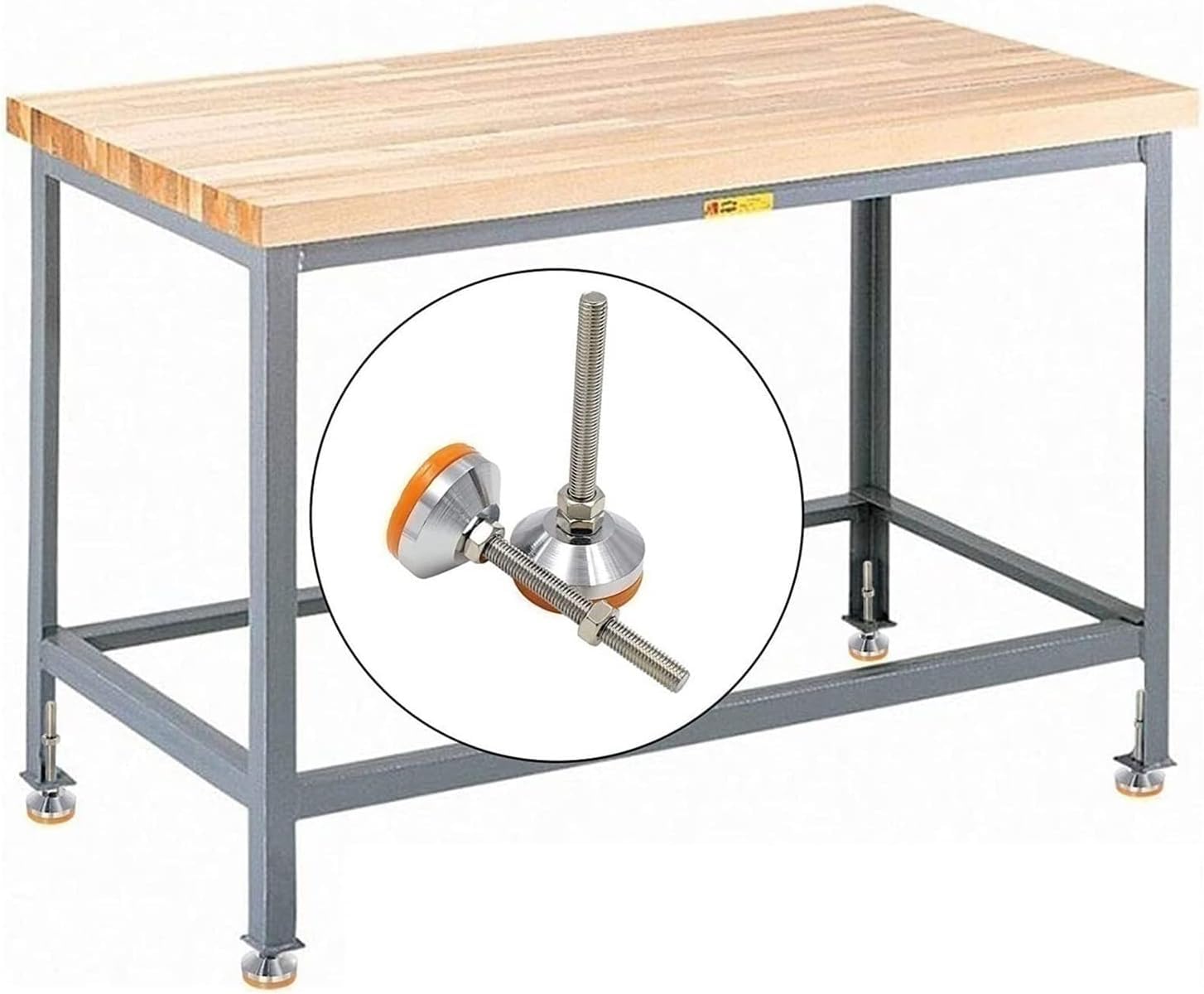 Piedini di livellamento regolabili, 4 pezzi, in acciaio inox 304, per mobili e attrezzature, design durevole e versatile