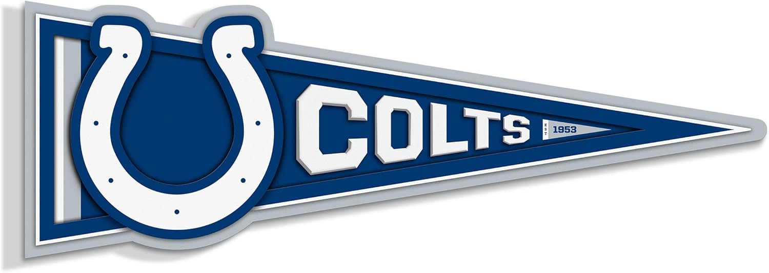 YouTheFan NFL 3D Wall Pennant, precision-crafted, unique shape made of multiple layers, ready-to-hang, officially licensed and stylish addition for ultimate team fan