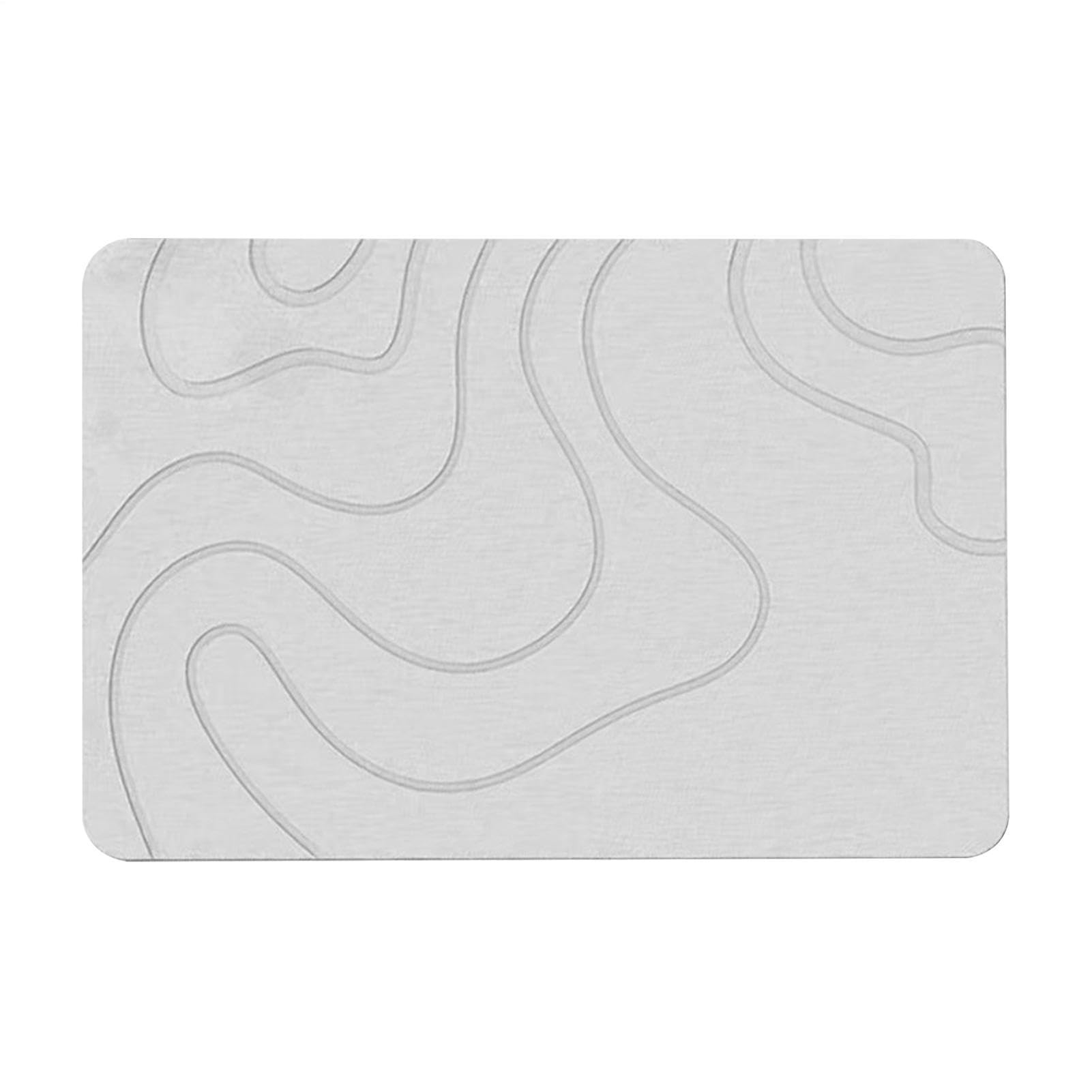 Tapis de sol de salle de bain absorbant et lavable gris