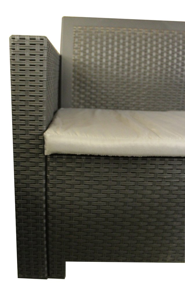 Bica 9027.4 Set Alabama 2 Salottini, Antracite, 119x74x57 cm, 281x155x79 cm
