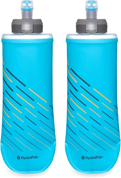 HydraPak SoftFlask Speed 500ml 2-Pack - Compressible Soft Flask Water Bottle, Perfect Fit for Hydration Vests and Running Packs with Easy Open Cap (500ml/17oz)