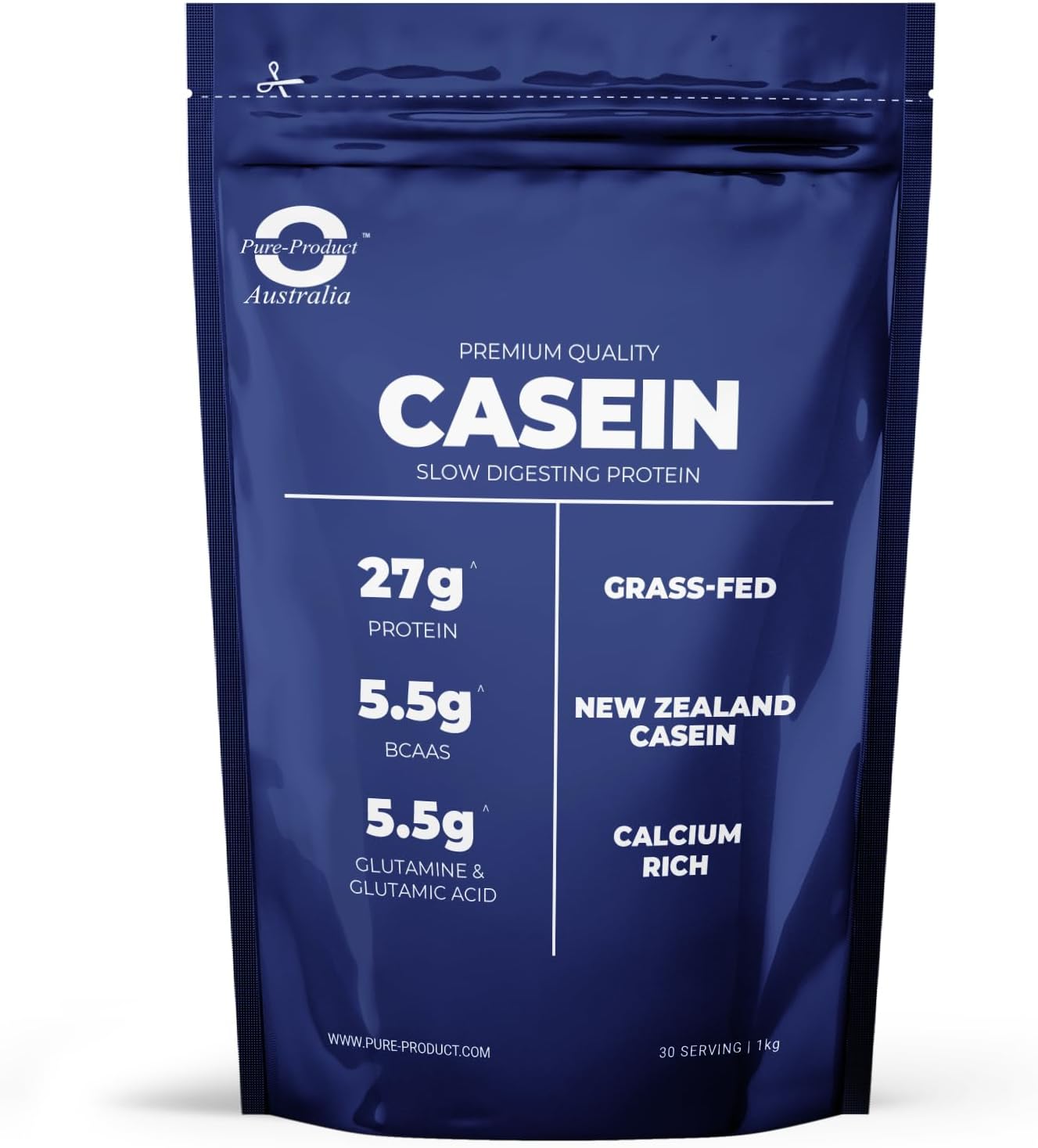 Micellar Casein – GMO-Free – Grass-Fed – Protein Powder – New Zealand Protein (Unflavour) 4.4 lbs