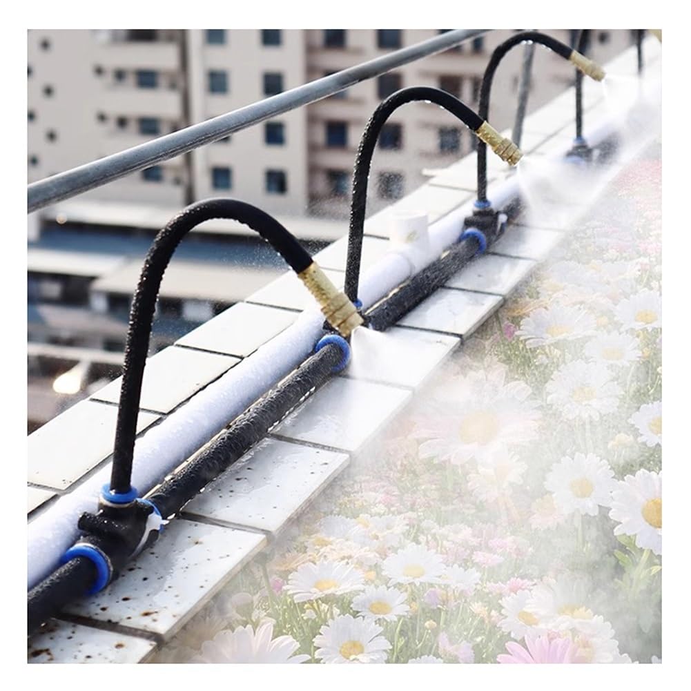 Kit di irrigazione a goccia per giardino, irrigazione a goccia automatica per piante in vaso e arbusti, tubo flessibile regolabile a 360° con irrigatore regolabile(20m/65.6ft)