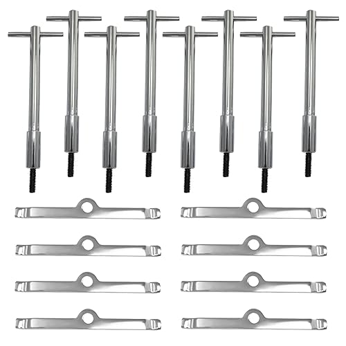 Kit de sujeción de pernos para válvula de barra en T, 16 piezas, cubierta de válvula, juego de barra en T, cubierta de válvula de motor de