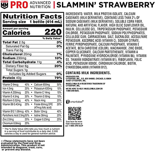 Muscle Milk Pro Series Protein Shake, Slammin' Strawberry thumb #1