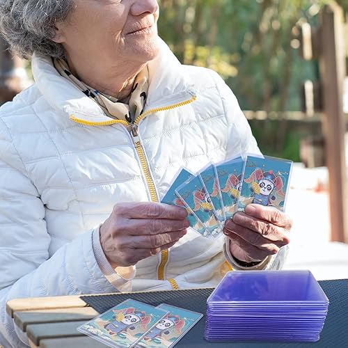Miniatura 7 de 30 cargadores superiores para tarjetas, fundas rígidas de 55 puntos, cargador superior transparente, protectores de tarjetas de béisbol para