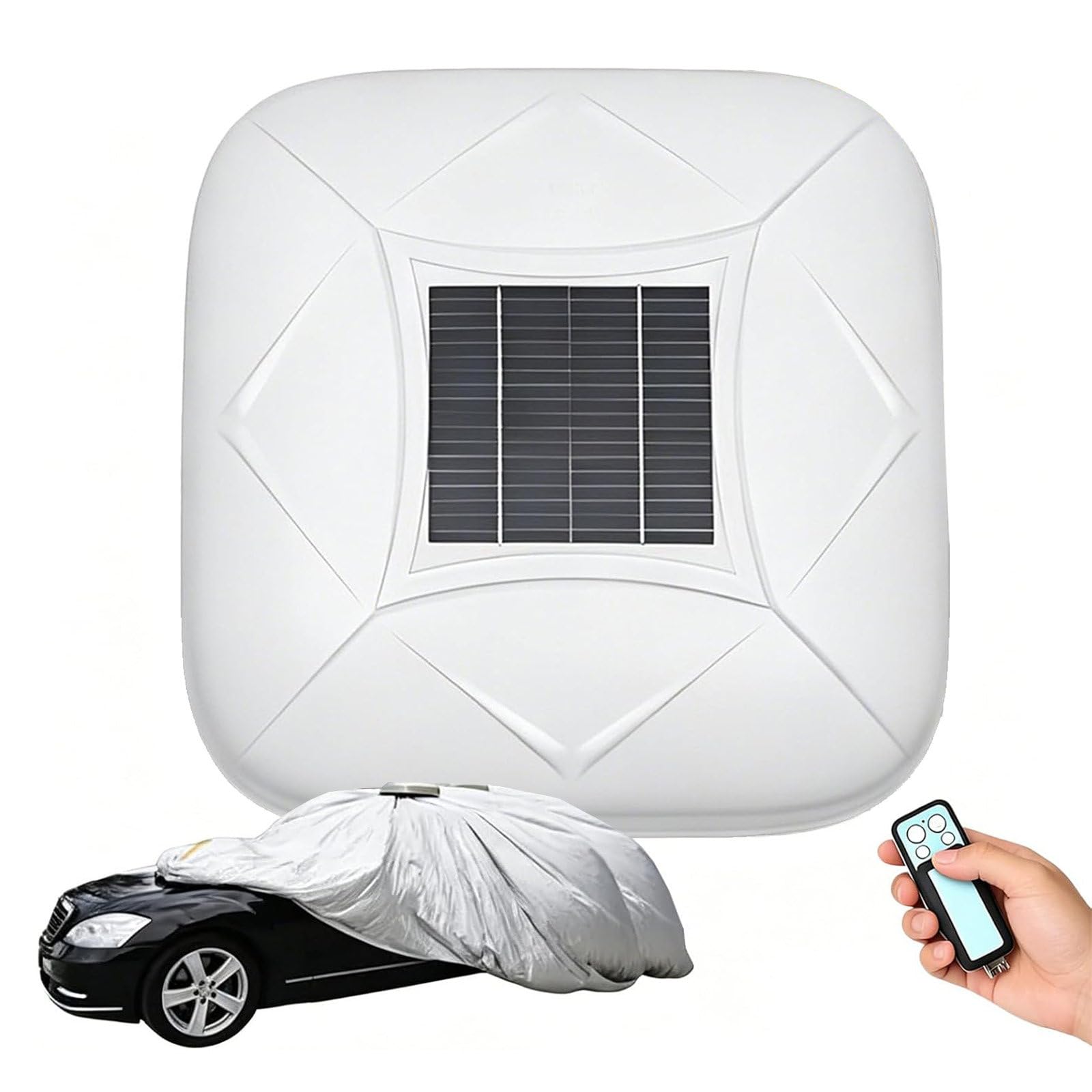 AETEREOS Solar Fully Automatic Car Cover, Sunproof Sun Shade Canopy Universal Movable Carport, uick and Convenient to Protect Your Car, Fit for Sedan, SUV, MPV White-YL