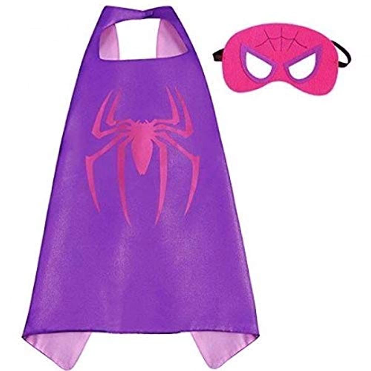 Double sided Kids Spiderman Top Costume with mask and cape, 4-8 years Kids Boys Parties Festival Batman Costume, Justice League superhero Costume