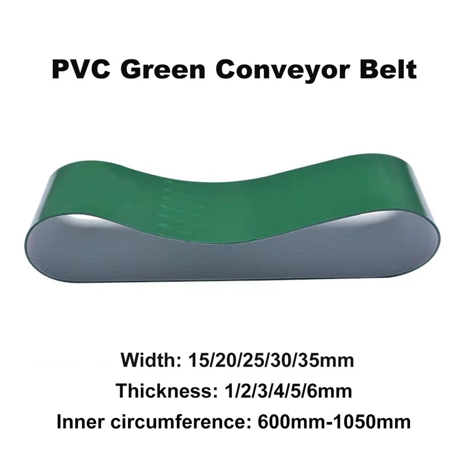 Nastro trasportatore di trasmissione verde in PVC industriale | 850mm,2MM THICK -1PCS_15MM