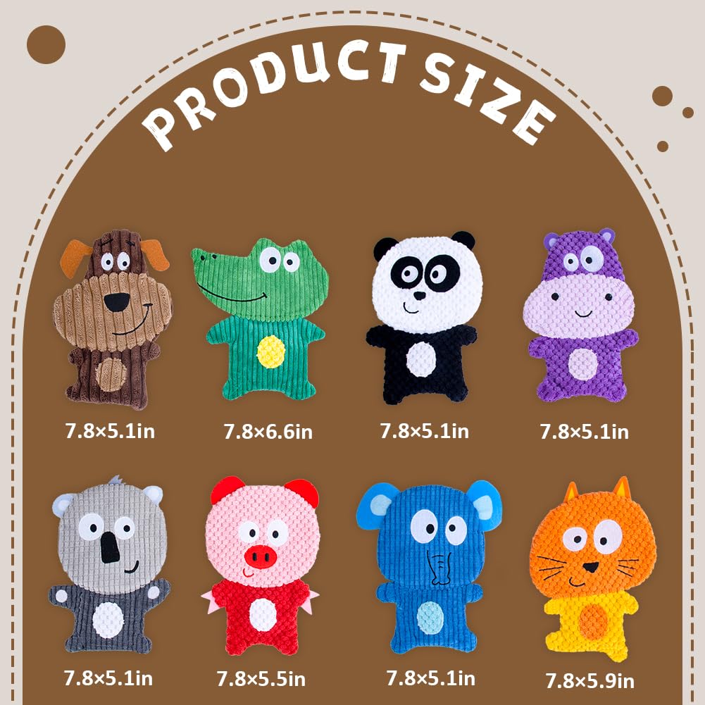 Juguetes chirriantes para perros sin relleno, juguetes de peluche duraderos y lindos, juguetes interactivos para masticar dentición para cachorros, razas pequeñas y medianas